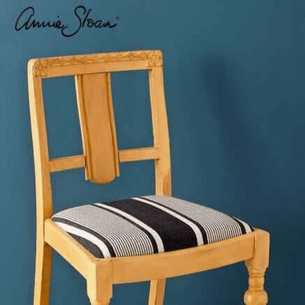 Chair Painted in Annie Sloan Arles with Annie Sloan logo