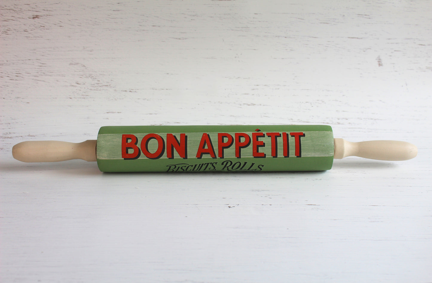 Vintage Bon Appetite Rolling Pin - French Country Kitchen Décor