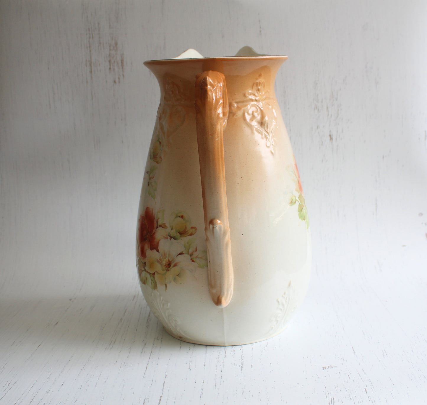 Vintage Burgess and Leigh Floral Pitcher - 1940s English Ceramic Jug