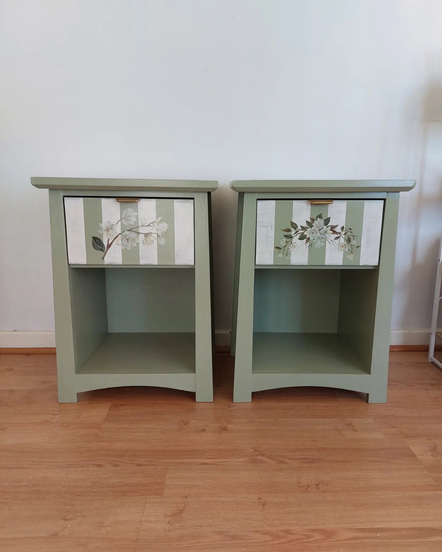 Sage Green Magnolia Bedside Tables
